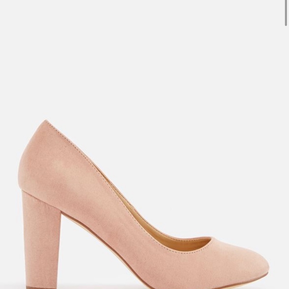 Just Fab Lavine Block Heel Pump Blush - Picture 5 of 5